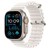 Apple Watch Ultra 2 + LTE 49mm Titanium Case with White Ocean Band