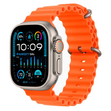 Apple Watch Ultra 2 + LTE 49mm Titanium Case with Orange Ocean Band(MREH3)