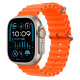 Apple Watch Ultra 2 + LTE 49mm Titanium Case with Orange Ocean Band(MREH3)