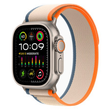 Apple Watch Ultra 2 + LTE 49mm Titanium Case with Orange/Beige Trail Loop
