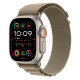 Apple Watch Ultra 2 + LTE 49mm Titanium Case with Olive Alpine Loop