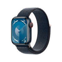 Apple Watch 9 + LTE 41mm Midnight Aluminum Case with Midnight Sport Loop