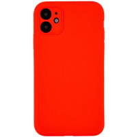 Чохол iPhone 12 Silicone Case Full Camera Red