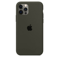 Чохол iPhone 12/12 Pro Silicone Case Full Dark Olive