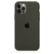 Чохол iPhone 12/12 Pro Silicone Case Full Dark Olive
