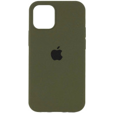 Чохол iPhone 13 Pro Silicone Case Full dark olive