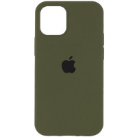 Чохол iPhone 14 Silicone Case Full Dark olive