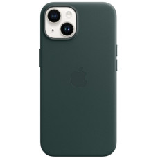 Чохол iPhone 14 Leather Case with MagSafe forest green