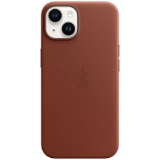 Чохол iPhone 14 Leather Case with MagSafe umber
