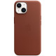 Чохол iPhone 14 Leather Case with MagSafe umber