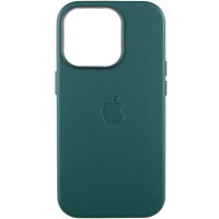 Чохол iPhone 14 Pro Leather Case with MagSafe forest green