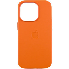 Чохол iPhone 14 Pro Max Leather Case with MagSafe orange