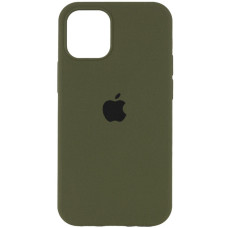 Чохол iPhone 14 Pro Max Silicone Case Full dark olive