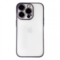 Чохол iPhone 14 Pro Rock Electroplating Matte Full Camera purple