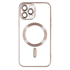 Чохол iPhone 14 Crystal Case Full Camera with MagSafe pink