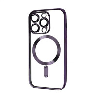 Чохол iPhone 14 Plus Crystal Case Full Camera with MagSafe purple