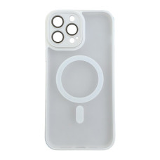 Чохол iPhone 14 Pro Max Crystal Case Full Camera with MagSafe white