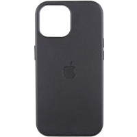 Чохол iPhone 14 Leather Case with MagSafe midnight