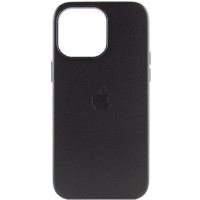 Чохол iPhone 14 Pro Leather Case with MagSafe midnight