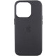 Чохол iPhone 14 Pro Max Leather Case with MagSafe midnight