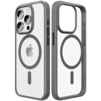Чохол iPhone 15 Pro Rock Guard Clear with Magnetic gray