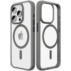 Чохол iPhone 15 Pro Rock Guard Clear with Magnetic gray