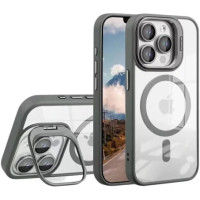 Чохол iPhone 15 Pro Crystal Stand Camera gray