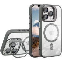 Чохол iPhone 15 Pro Max Crystal Stand Camera gray