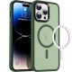 Чохол iPhone 14 Frosted with MagSafe green