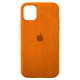 Чохол iPhone 11 Pro Alcantara Full orange