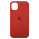 Чохол iPhone 11 Pro Alcantara Full red