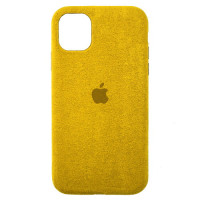 Чохол iPhone 11 Pro Alcantara Full yellow