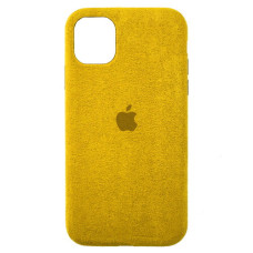 Чохол iPhone 11 Alcantara Full yellow
