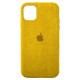 Чохол iPhone 11 Alcantara Full yellow