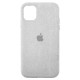 Чохол iPhone 11 Pro Alcantara Full white