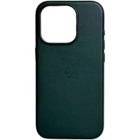 Чохол iPhone 12 Pro Max Leather case Full with MagSafe Green