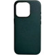 Чохол iPhone 12 Pro Max Leather case Full with MagSafe Green