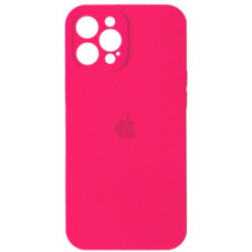 Чохол iPhone 12 Pro Silicone Case Full Camera Electric Pink