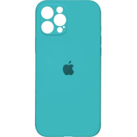Чохол iPhone 12 Pro Max Silicone Case Full Camera Sea blue