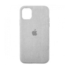 Чохол iPhone 12 Pro Max Alcantara Full white