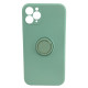 Чохол iPhone 11 Pro Silicone Case Full Camera Ring Mint