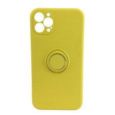 Чохол iPhone 11 Pro Silicone Case Full Camera Ring Yellow