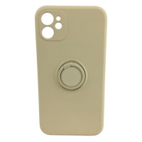 Чохол iPhone 12 Silicone Case Full Camera Ring Stone
