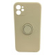 Чохол iPhone 12 Silicone Case Full Camera Ring Stone