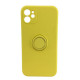 Чохол iPhone 12 Silicone Case Full Camera Ring Yellow