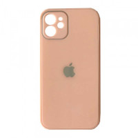 Чохол iPhone 12 Glass Pastel Full Camera Grapefruit