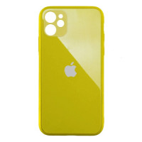 Чохол iPhone 12 Glass Pastel Full Camera Yellow