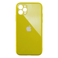 Чохол iPhone 12 Pro Glass Pastel Full Camera Yellow