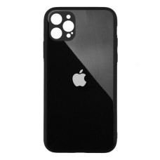 Чохол iPhone 12 Pro Max Glass Pastel Full Camera Black