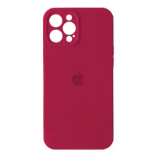 Чохол iPhone 13 Pro Max Silicone Case Full Camera Rose red